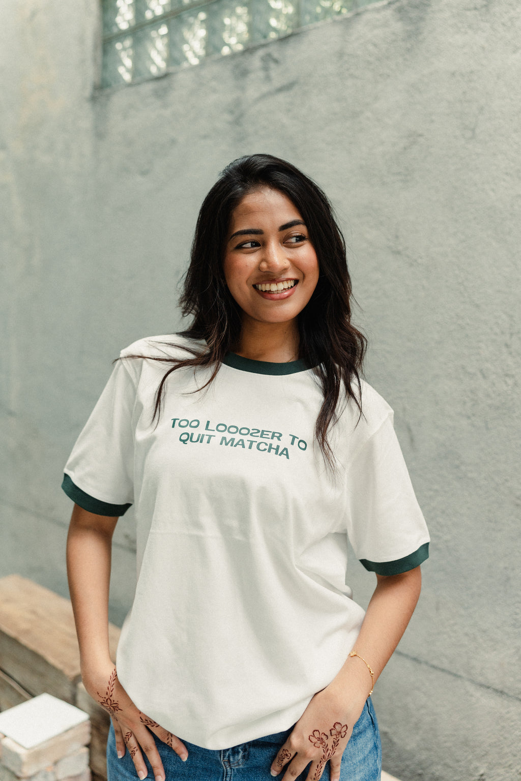 "Too Looozer To Quit Matcha" Ringer Tee